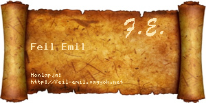 Feil Emil névjegykártya