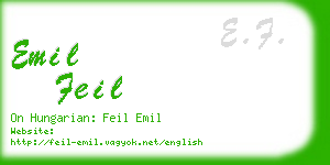 emil feil business card